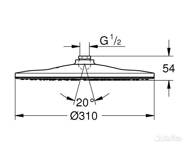 Душ верхний Grohe Rainshower (26561000)