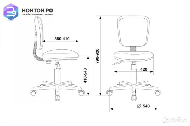 Кресло офисное Бюрократ CH-204NX черное