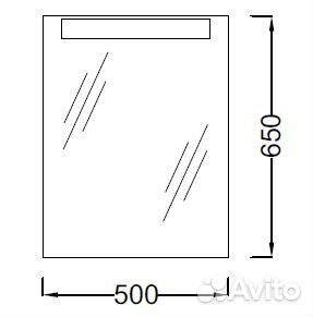 Зеркало Jacob Delafon 50 см eb1107-nf Хром