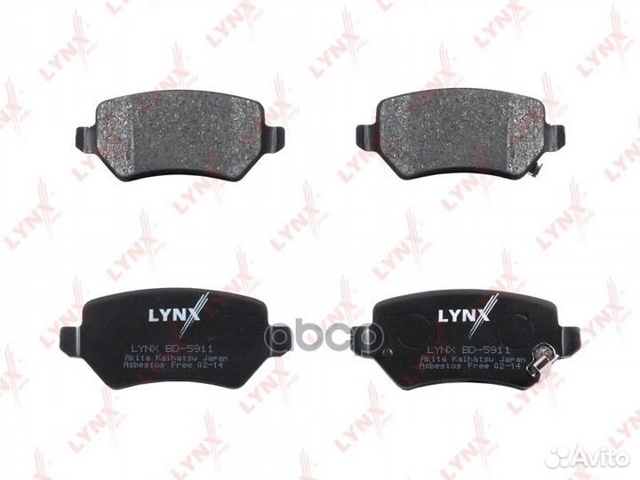Колодки тормозные дисковые BD-5911 lynxauto