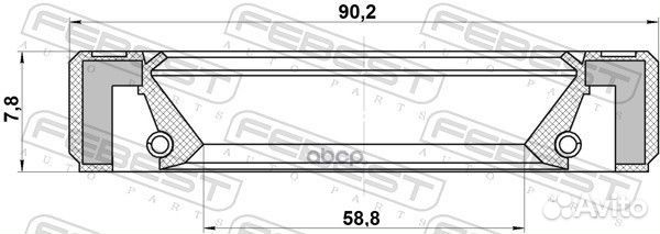 Сальник привода 58.8X90.2X7.8X7.8 95LAY60900808