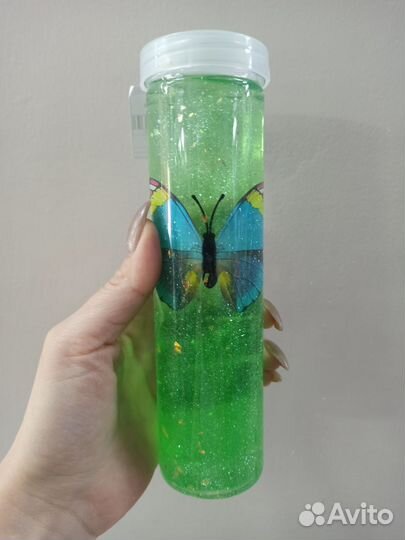 Лизун в баночке зеленый