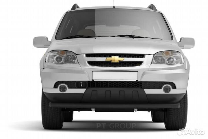 Защита переднего бампера одинарная 63мм (ппк) Chev