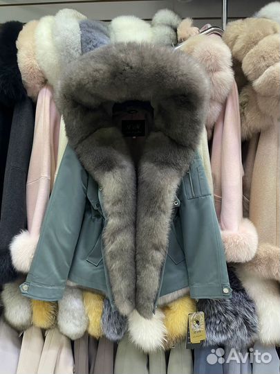Парка с натуральным мехом