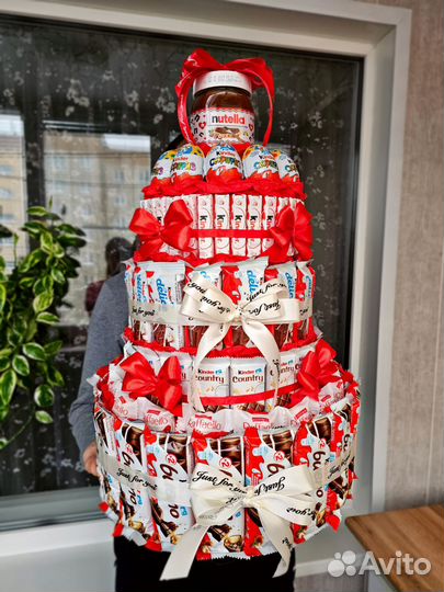 Шикарный Киндер торт/сладкий букет для девушки