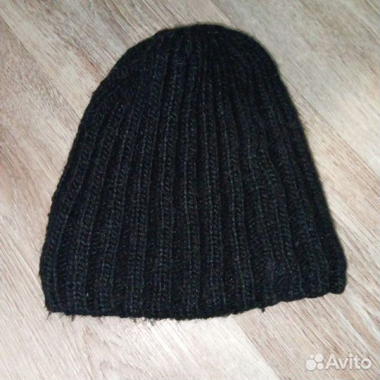 Шапка вязанная черная