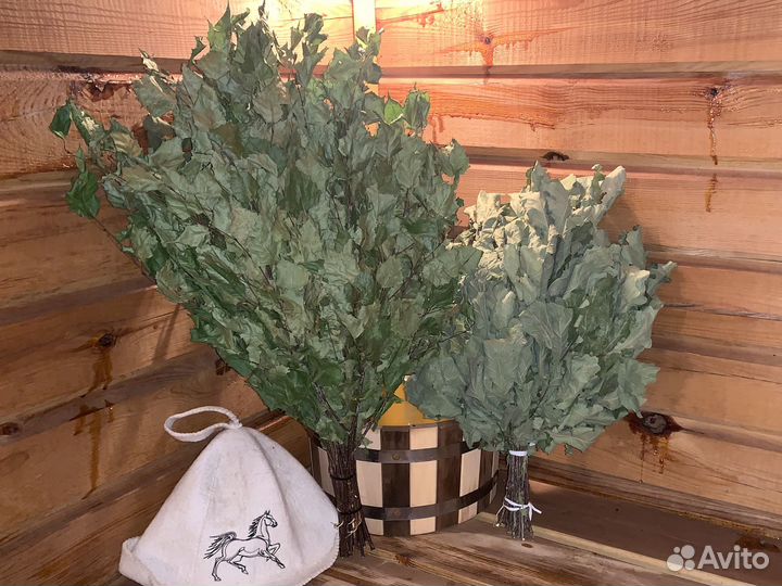 Банные веники (Дубовые, Берёзовые), лечебные травы