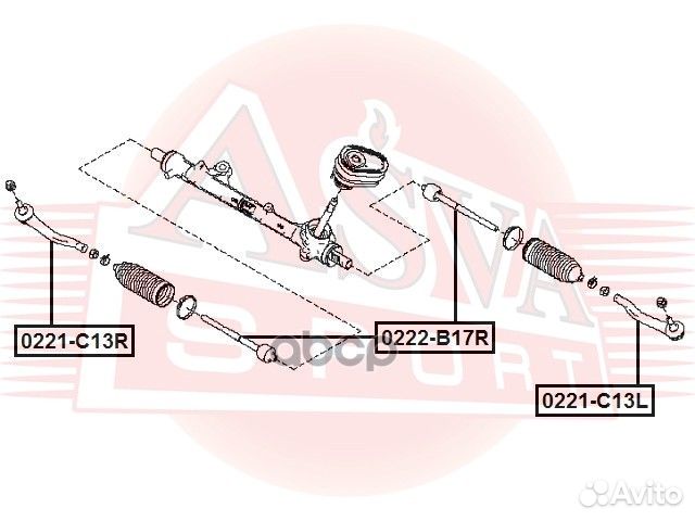 Тяга рулевая nissan sentra RUS make B17R 2014.0