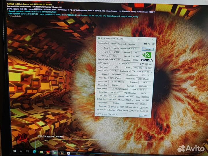 Msi Armor gtx 1070ti 8gb
