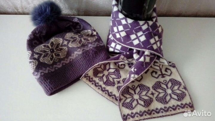 Комплект шапка, шарф