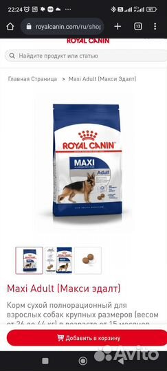 Корма для животных