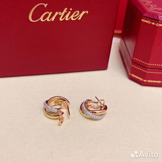 Cartier серьги из золота 750 пробы