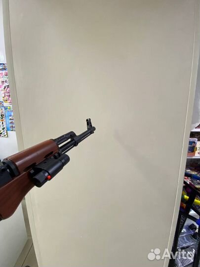 Детский автомат акс-74У, стреляет пульками, 6 мм