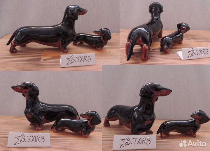 Таксы Фарфоровые статуэтки собаки Новые