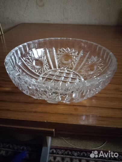Хрустальная ваза, салатница. СССР