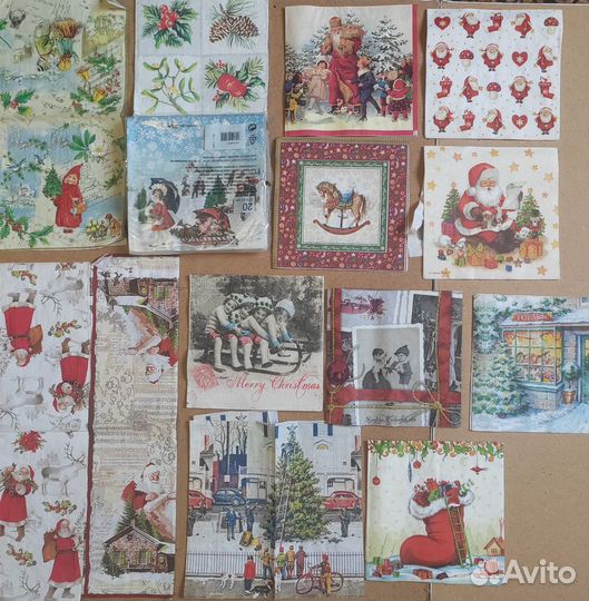 Салфетки для декупажа новогодние зимние