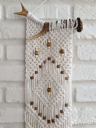 Макраме панно на роге