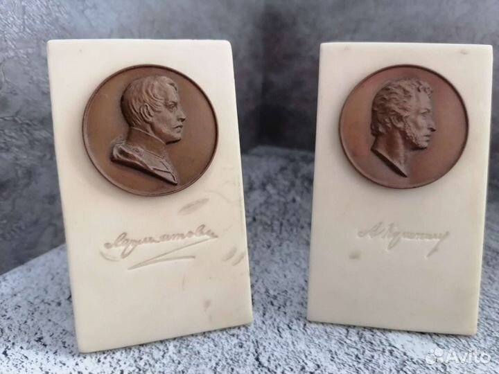 Сувениры СССР Пушкин и Лермонтов