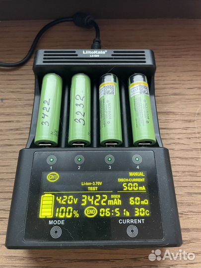 Аккумулятор LiitoKala 18650 Li-ion 3.7В 3400mAh