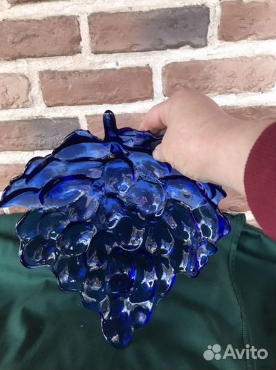 Ваза «виноград» кобальт и фруктовница Германия