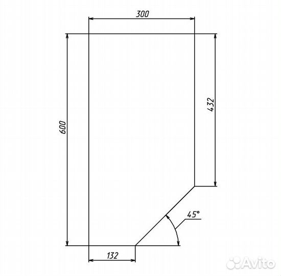 Столешница Стендмебель шнт 300 (38, правая)