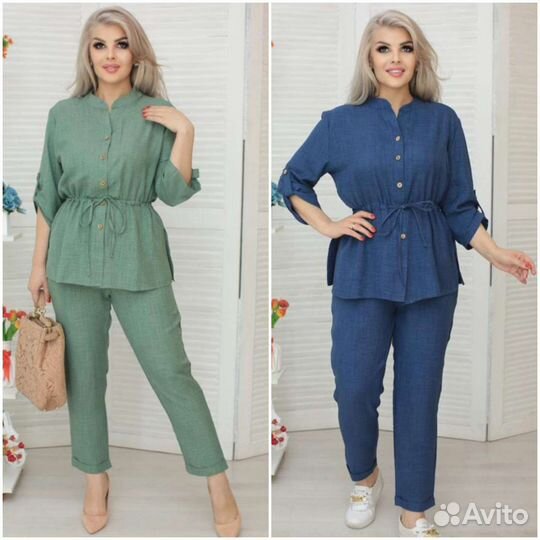 Костюмы брючные женские, кофточки, платья