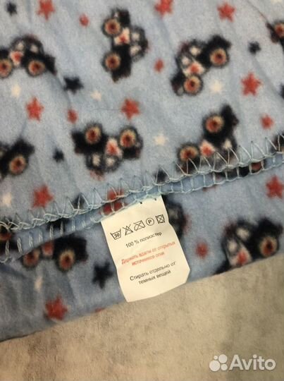 Плед детский флис новый 70х100