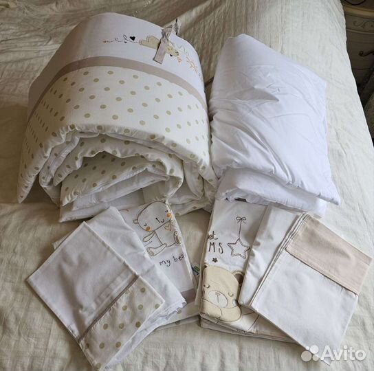 Белье FunnaBaby 5 предметов+сменный набор 120/60