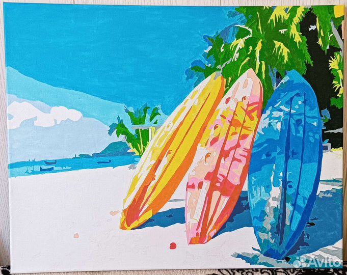 10 разных картин по номерам 40*50 на подрамнике