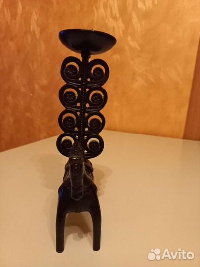 Статуэтка Конь - подсвечник (чугун )