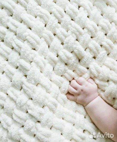 Детские вязанные пледы 85/85. Ручная работа