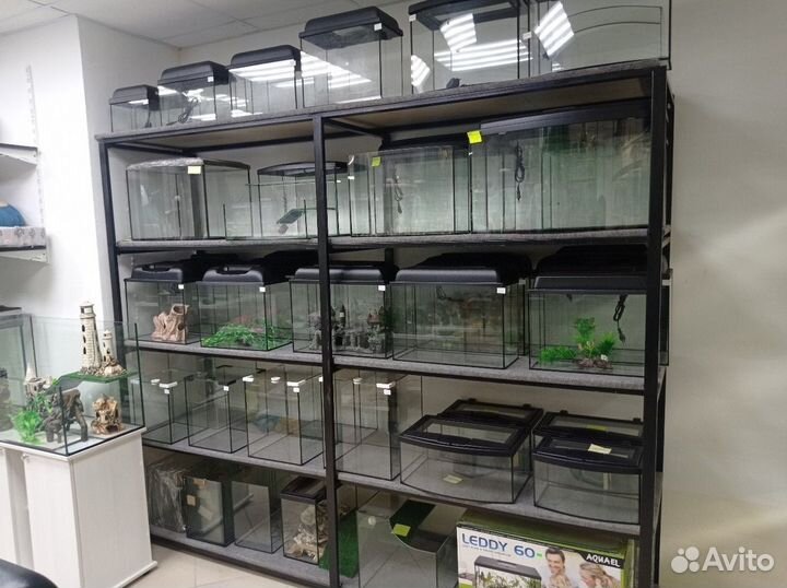 Большой выбор аквариумов разных размеров