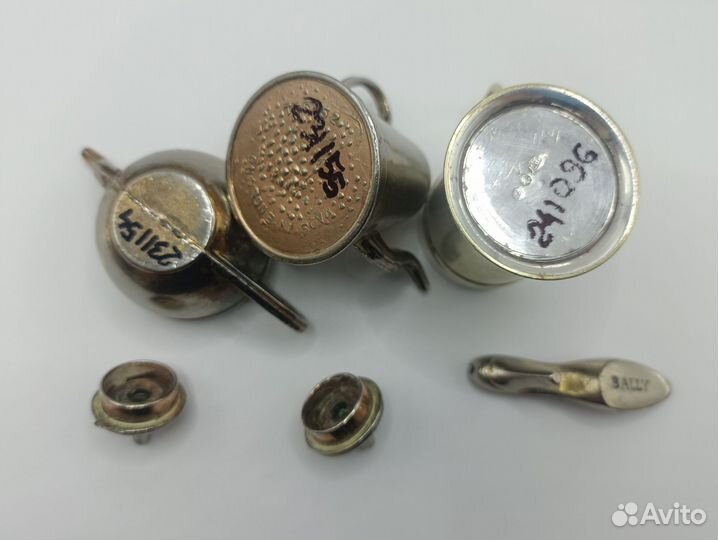 Миниатюрная посеребрённая посуда