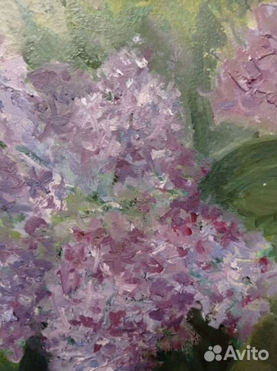 Мини-картина маслом Сирень