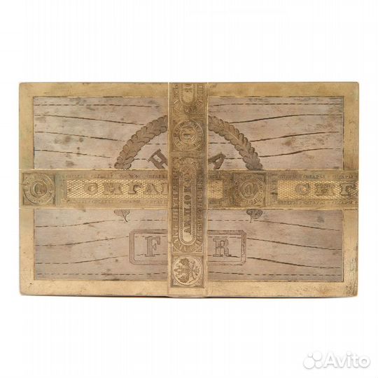 Антикварная коробка для сигар. Серебро 84 1878 год