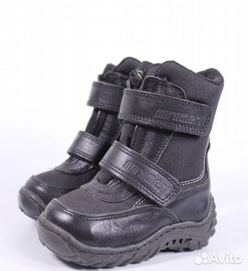 Minimen зимние ботинки мягкая нат кожа и мех 18-19