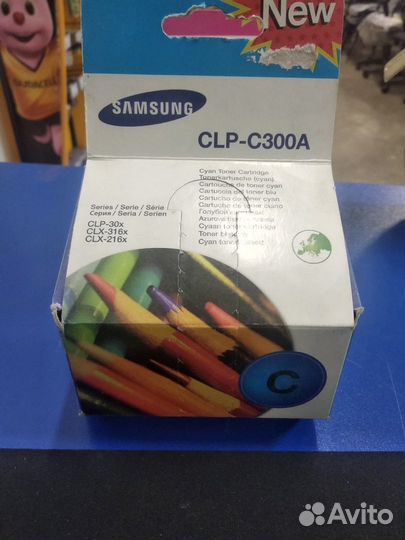 Картридж Samsung CLP-C300A, оригинальный, cyan (го