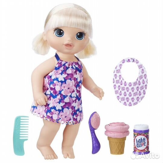 Кукла Hasbro Baby Alive Малышка с мороженым, Новая