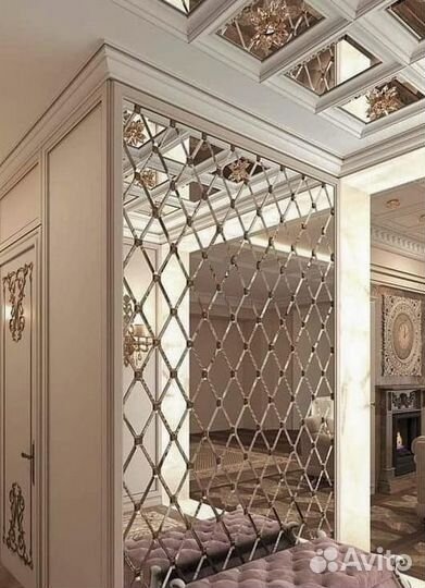 Панно из зеркальной плитки с фацетом