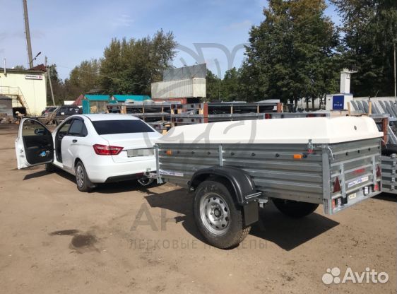 Прицеп с крышкой 01.026 Н680мм.Рессоры 5-листовые