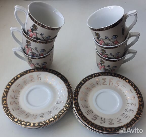 Фарфоровые кофейные пары.Египет.Комплек 6 шт.Новые