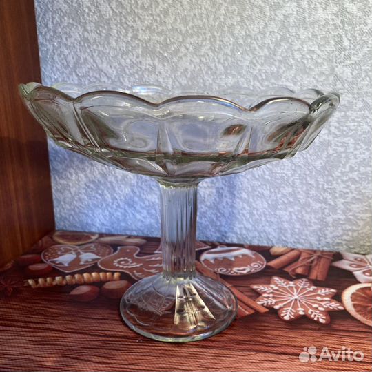 Ваза для фруктов хрусталь