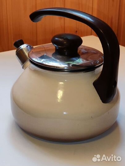 Чайник со свистком СССР стальной эмалированный