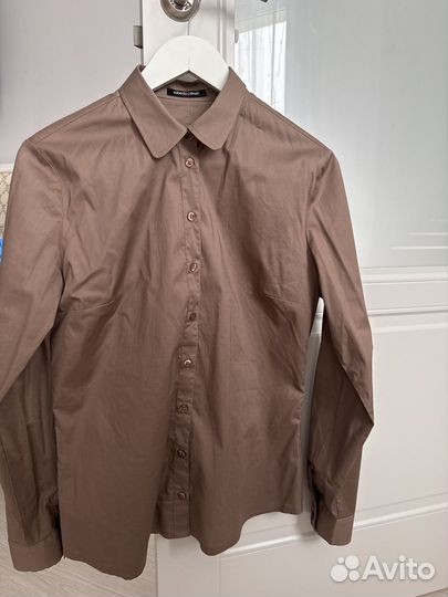 Рубашка коричневого цвета roberto cavalli 46-48