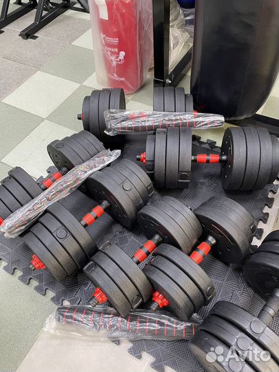 Гантели разборные (от 20 до 30 кг) с проставкой