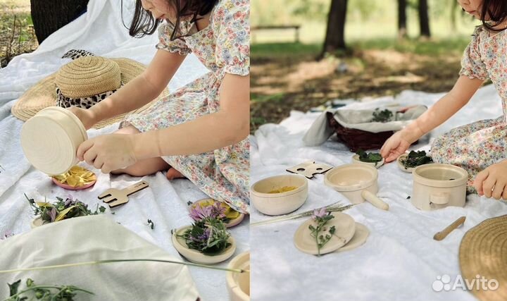 Деревянный игрушечный набор посудки Ciao Tree