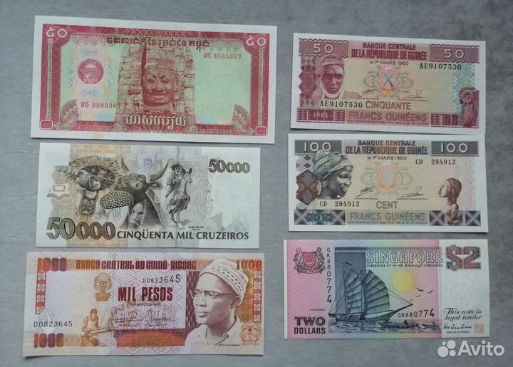 Банкноты 14 стран
