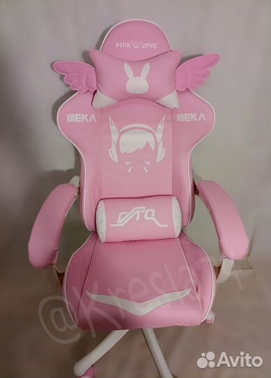 Геймерское кресло Pink Love. Новое