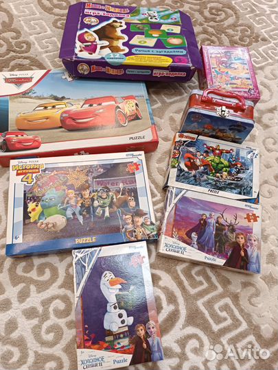 Большой пакет пазлов+ходилка бродилка