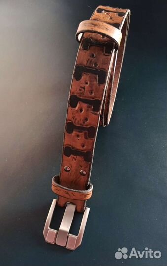 Кожаный ремень ручной работы